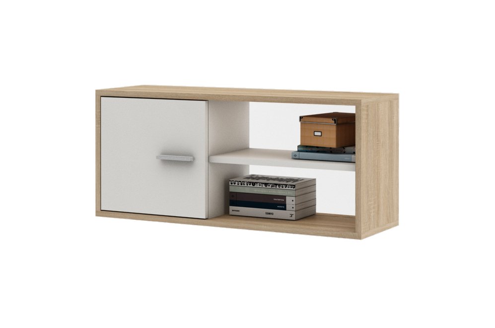 Шкаф навесной Лаки-3 дуб сонома / белый