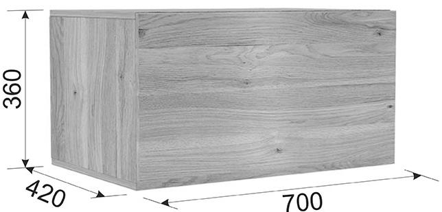 Шкаф навесной Лайк 37.01 дуб мария