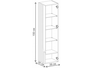 Шкаф навесной Лоренсо МН-043-03