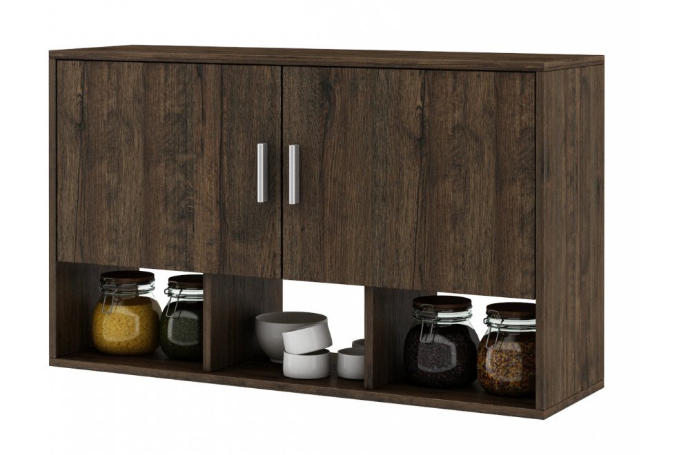 Шкаф навесной Мария-12 дуб апрель тёмный