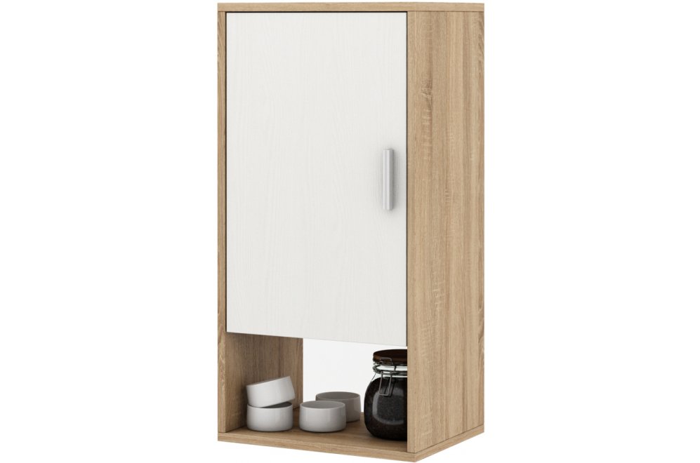 Шкаф навесной Мария-13 дуб сонома / белый