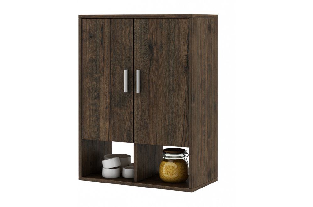 Шкаф навесной Мария-14 дуб апрель тёмный