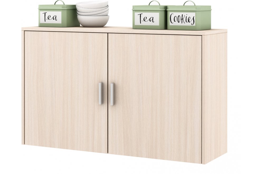 Шкаф навесной Мария-8 дуб молочный