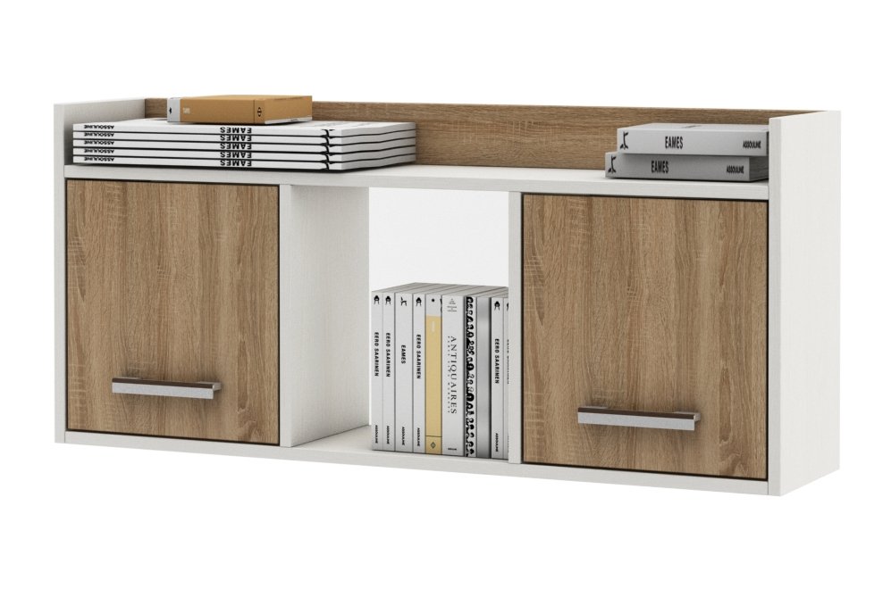 Шкаф навесной Остин-1 белый / дуб сонома