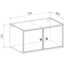 Шкаф навесной Прайм-21-1