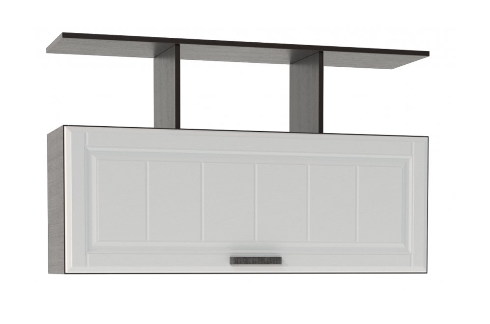 Шкаф навесной Рейна венге / белое дерево