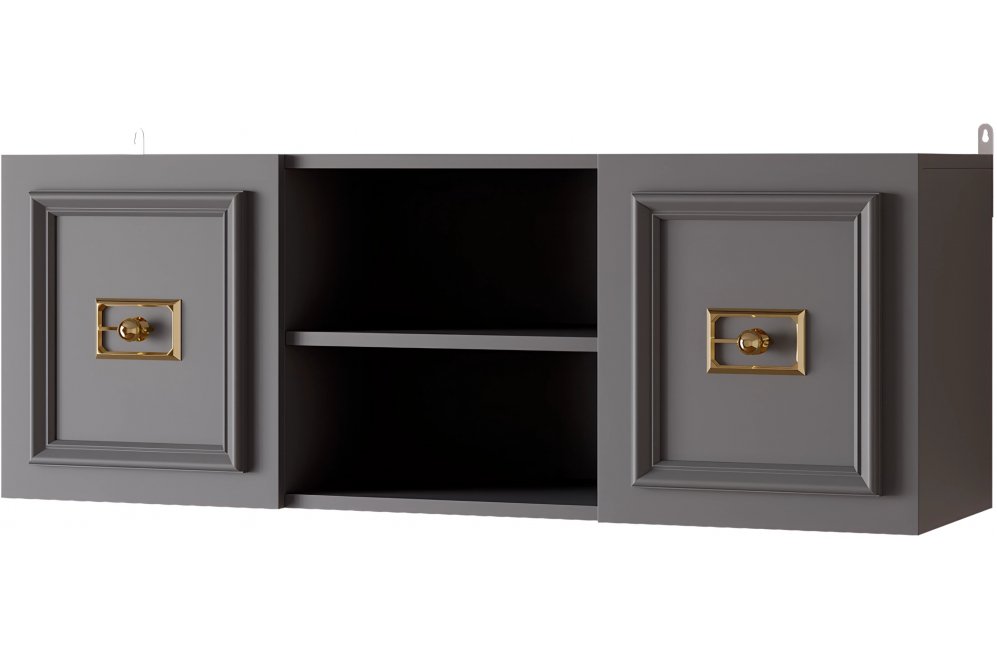 Шкаф навесной Валенсия серый