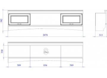 Шкаф навесной Сиенна