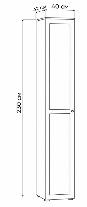 Шкаф Опра 13.227 серый графит 0162 РЕ / дуб золотой craft