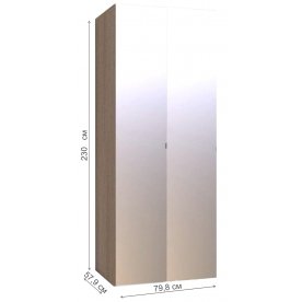 Шкаф для одежды WYSPAA 35 с зеркальным фасадом