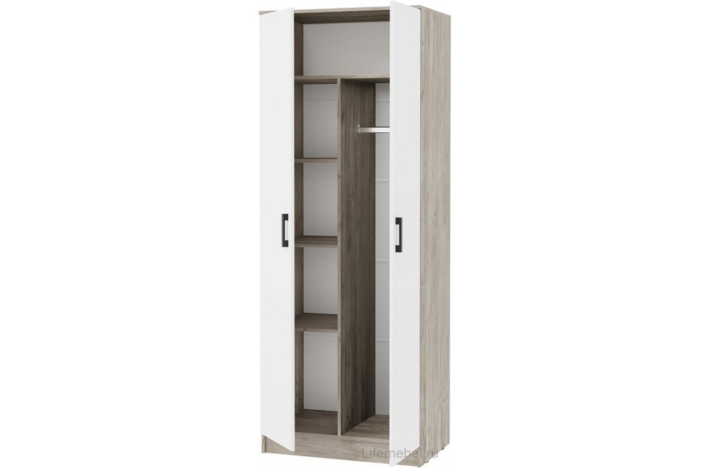 Шкаф Адайн ШК-20 дуб крафт серый / белый