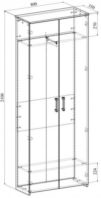 Шкаф Агата АТ-4 дуб крафт золотой