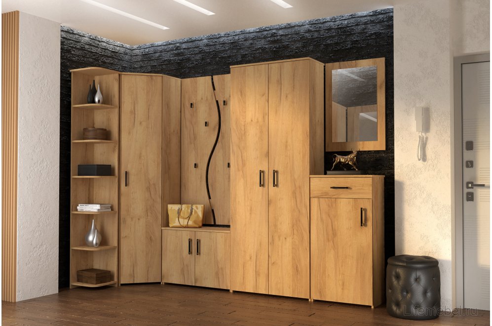 Шкаф Агата АТ-4 дуб крафт золотой