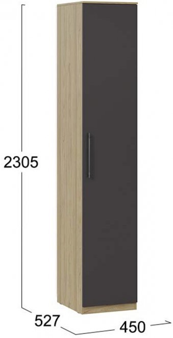 Шкаф Агата для белья вяз благородный / базальт