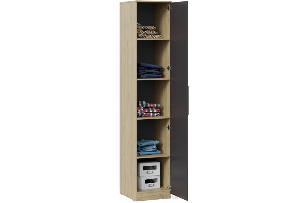 Шкаф Агата для белья вяз благородный / базальт