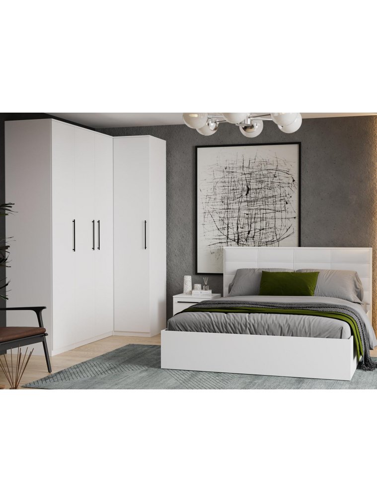 Шкаф Агата Исполнение 2 угловой белый