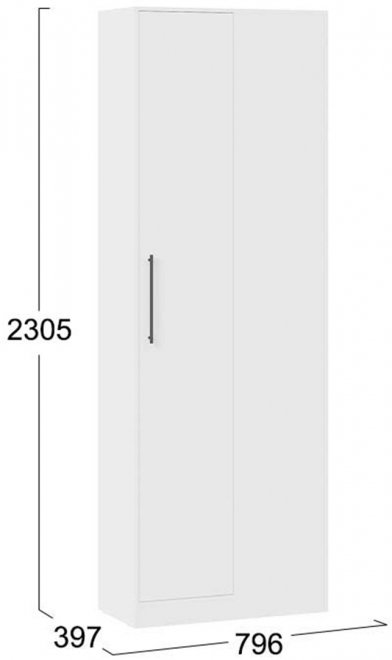 Шкаф Агата Исполнение 2 угловой белый
