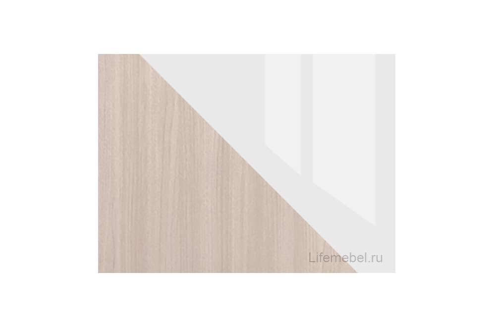 Шкаф МС Рио-3 МДФ ясень шимо светлый / белый глянец dm 120-6t