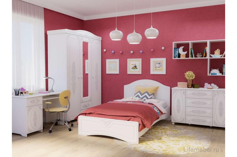 Шкаф Ассоль АС-27 белое дерево