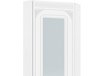 Шкаф угловой Ассоль АС-52К с зеркалом правый белое дерево