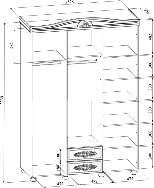 Шкаф Ассоль плюс АС-27 ваниль