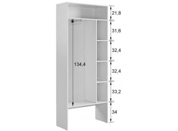 Распашной шкаф Баско L800 графит