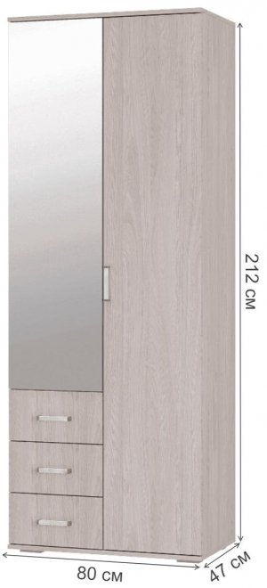 Шкаф Белла ясень белый