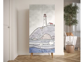 Распашной шкаф Бербер (Berber) BB08/Print_51 разноцветный