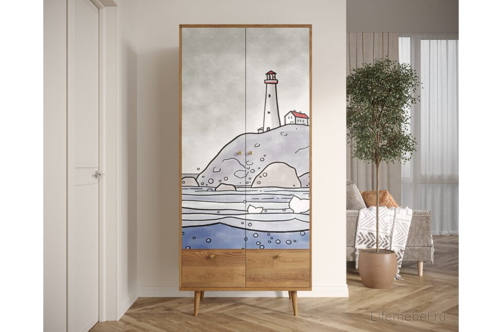 Шкаф Бербер (Berber) BB16/Print_51 разноцветный