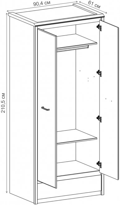 Шкаф Bjork 2DG1S ольха полярная / оникс