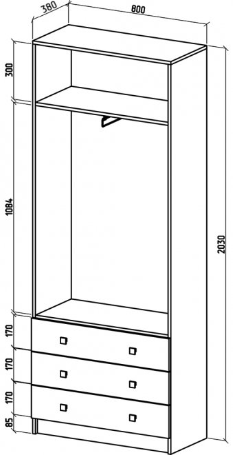 Шкаф Бостон-10 белый