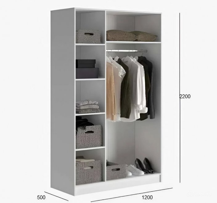 Шкаф Бостон 120 белый