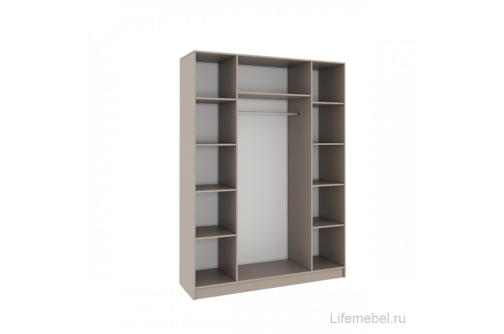 Шкаф Бостон 160 бежевый / глиняно серый ЛДСП