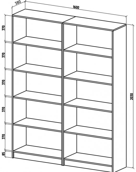 Шкаф Бостон-16 160 см дуб молочный
