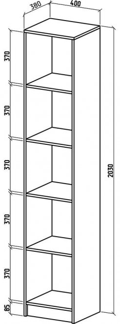 Шкаф Бостон-1 дуб молочный