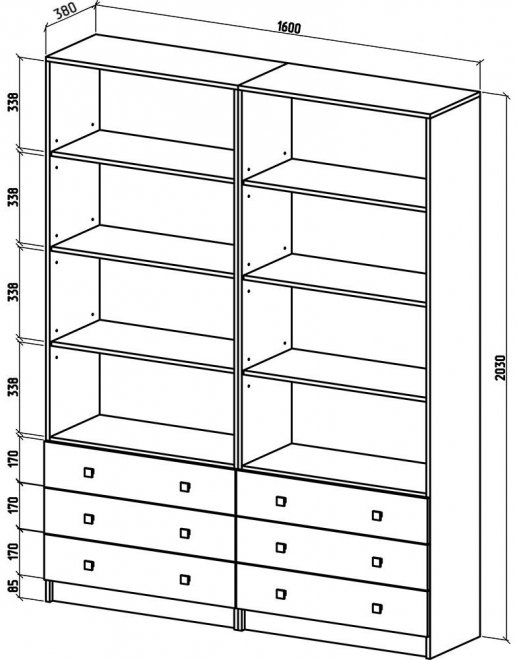 Шкаф Бостон-22 белый