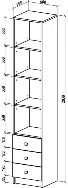 Шкаф Бостон-4 белый