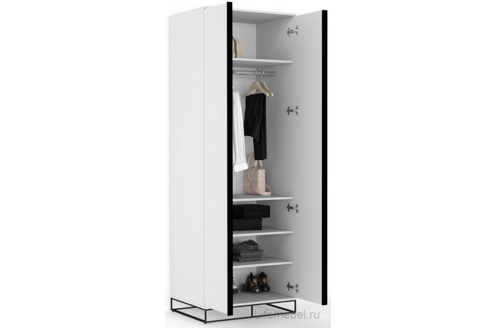 Шкаф City 60 двухстворчатый белый