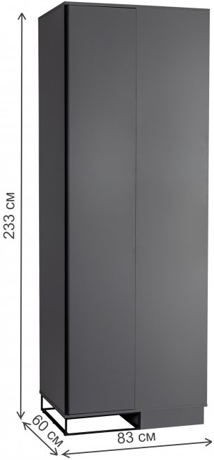 Шкаф City угловой универсальный графит
