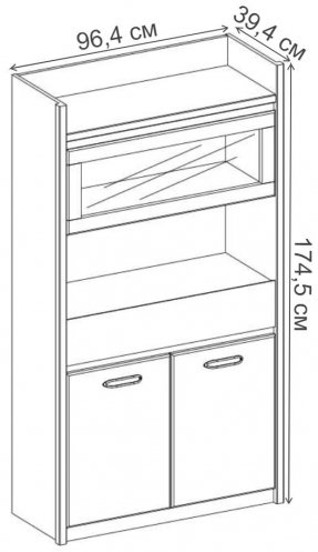 Шкаф Джаз 1V2D1S каштан найбори / оникс