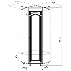 Шкаф Элизабет ЭМ-1 правый