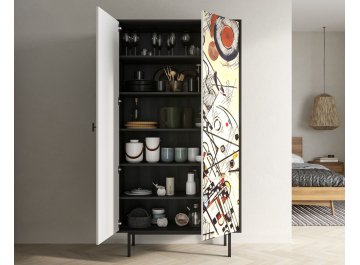 Распашной шкаф Эмерсон (Emerson) EM091/Print_01 черный