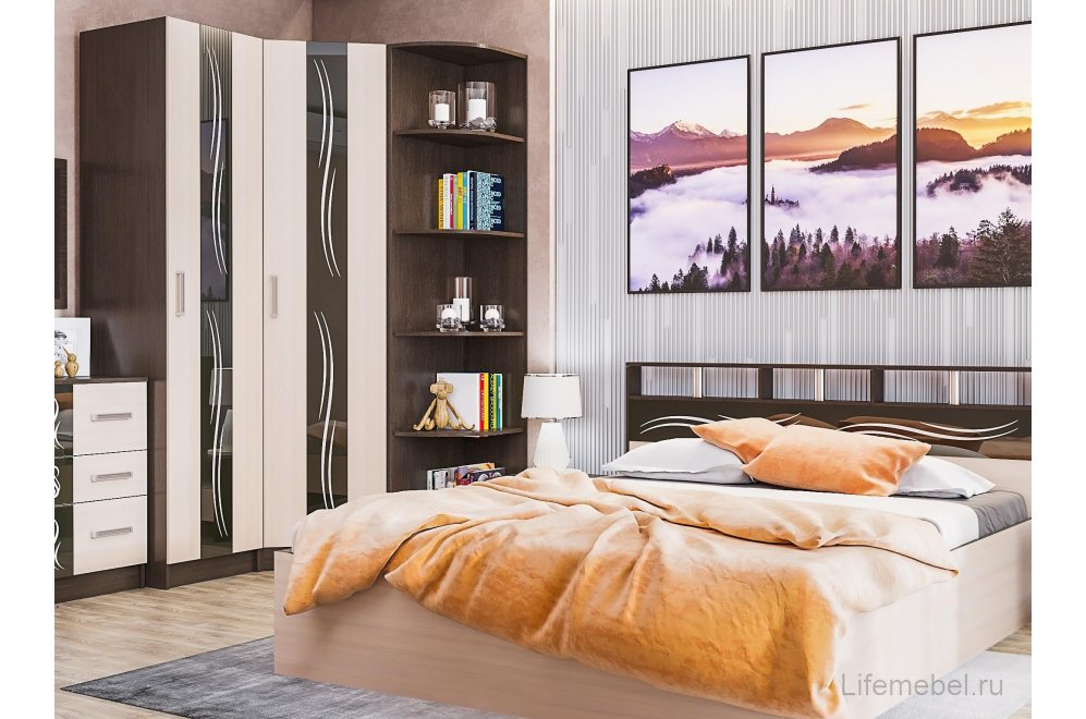 Шкаф Эрика венге / дуб молочный