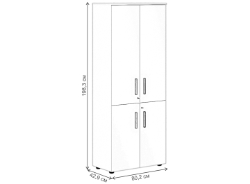 Распашной шкаф Forta FHC 80.3Z черный графит