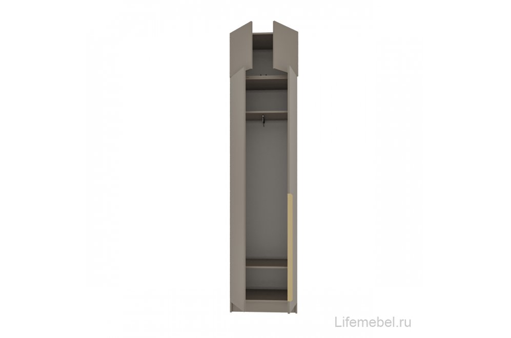 Шкаф Голд Бостон с антесолью 60 глиняно-серый