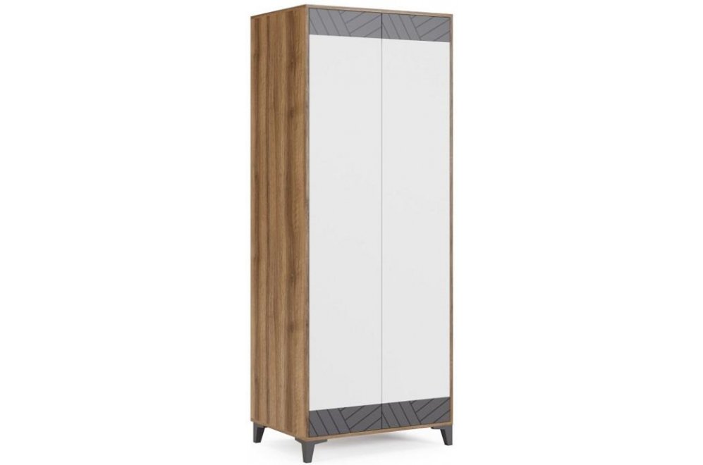 Шкаф Гринвич модель 8 авелано / белый / темно-серый