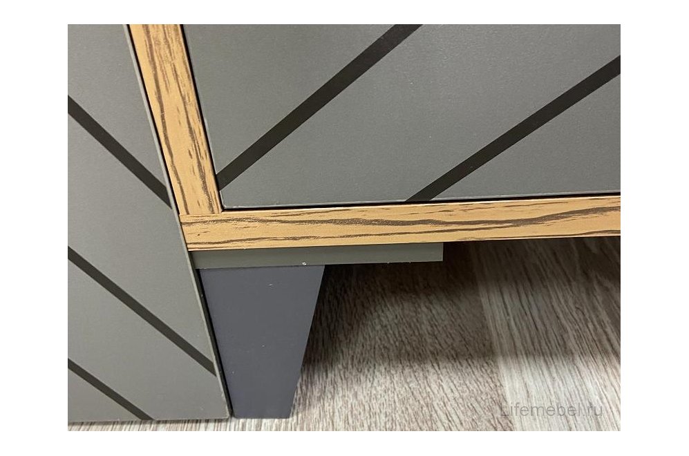 Шкаф Гринвич модель 8 авелано / белый / темно-серый