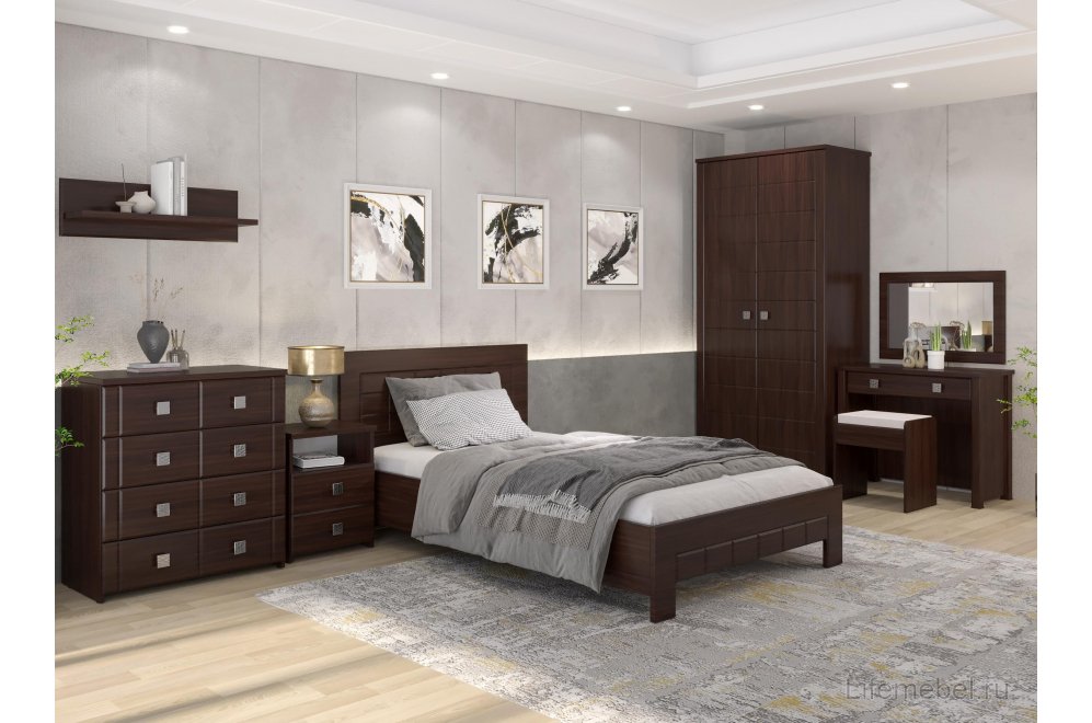 Шкаф Изабель ИЗ-61К орех темный