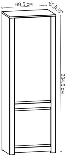 Шкаф Када REG2D дуб april