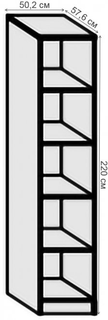 Шкаф Кэт-6 ЛДСП бодега / белый глянец